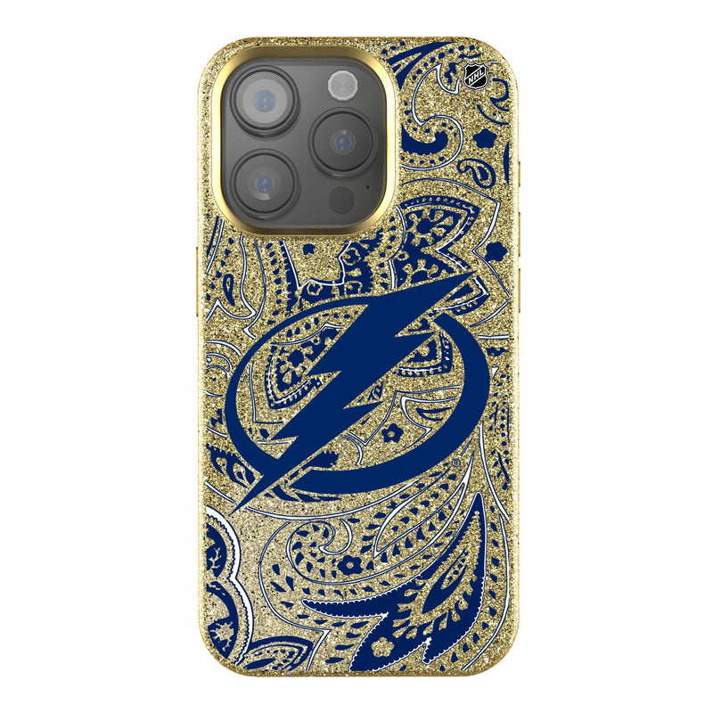 Tampa Bay Lightning Paisley iPhone Bling Phone Case