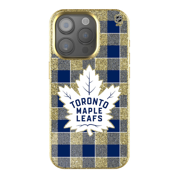 Toronto Maple Leafs Plaid iPhone Bling Phone Case