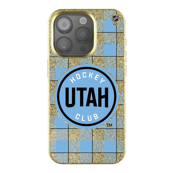 Utah Hockey Club Plaid iPhone Bling Phone Case