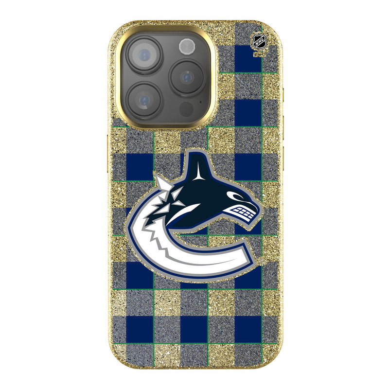 Vancouver Canucks Plaid iPhone Bling Phone Case