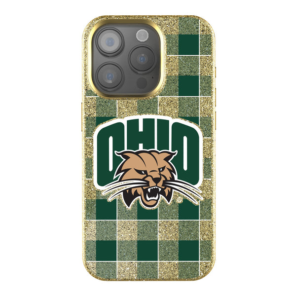 Ohio University Bobcats Plaid iPhone Bling Phone Case