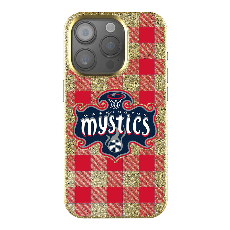 Washington Mystics Plaid iPhone Bling Phone Case