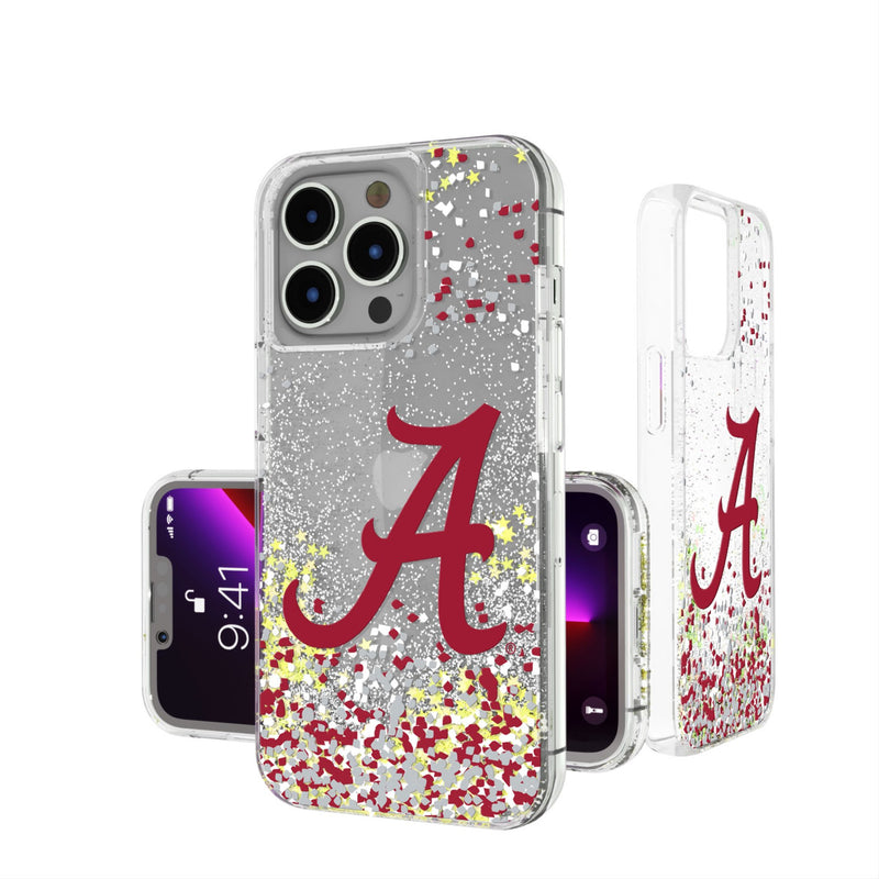 University of Alabama Crimson Tide Script A Confetti iPhone Glitter Phone Case