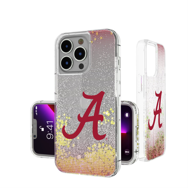 University of Alabama Crimson Tide Script A Linen iPhone Glitter Phone Case