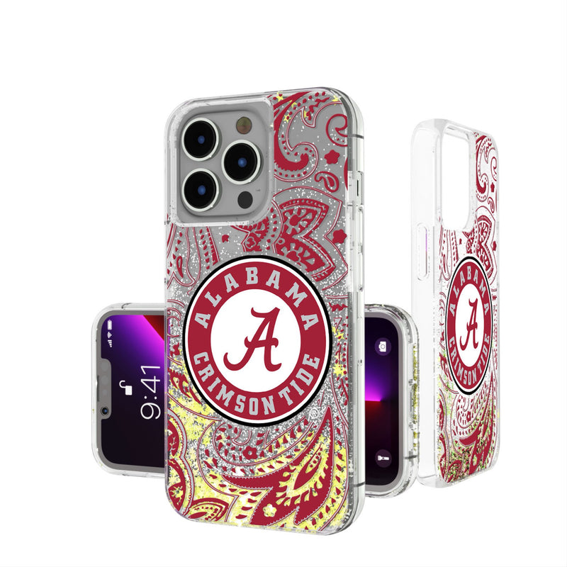 University of Alabama Crimson Tide Paisley iPhone Glitter Phone Case