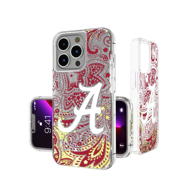 University of Alabama Crimson Tide Script A Paisley iPhone Glitter Phone Case