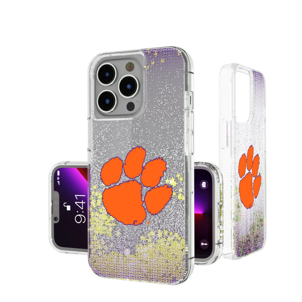 Clemson University Tigers Linen iPhone Glitter Phone Case