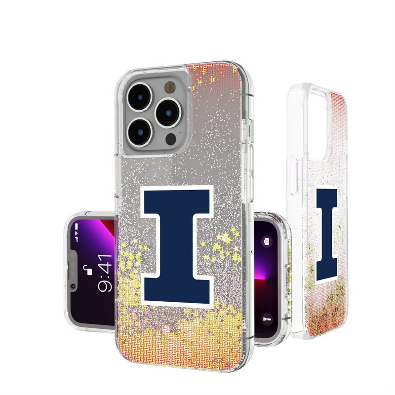 University of Illinois Fighting Illini Linen iPhone Glitter Phone Case