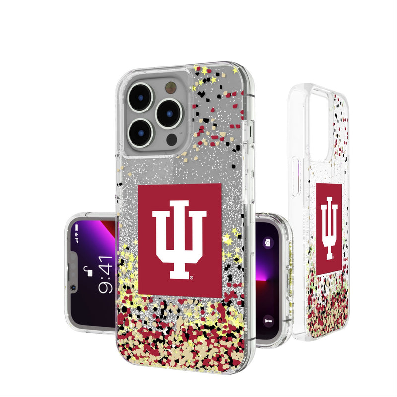 Indiana University Hoosiers Confetti iPhone Glitter Phone Case