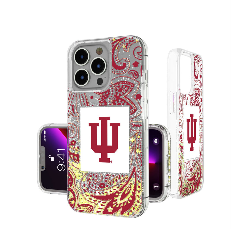 Indiana University Hoosiers Paisley iPhone Glitter Phone Case