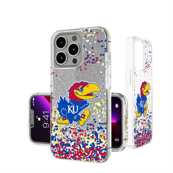 University of Kansas Jayhawks Confetti iPhone Glitter Phone Case