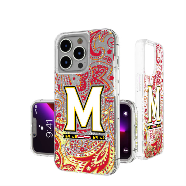 University of Maryland Terrapins Paisley iPhone Glitter Phone Case