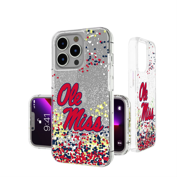 University of Mississippi Rebels Confetti iPhone Glitter Phone Case