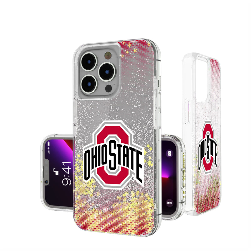 Ohio State University Buckeyes Linen iPhone Glitter Phone Case