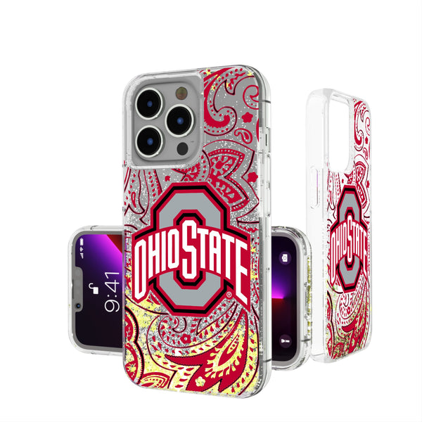 Ohio State University Buckeyes Paisley iPhone Glitter Phone Case