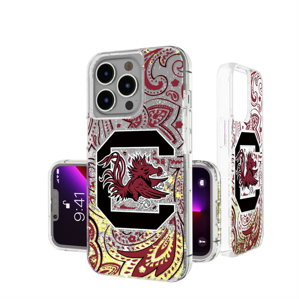 University of South Carolina Gamecocks Paisley iPhone Glitter Phone Case