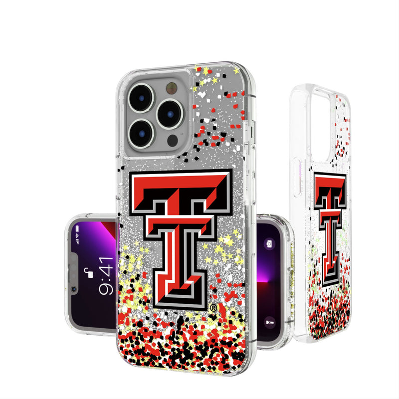 Texas Tech Red Raiders Confetti iPhone Glitter Phone Case