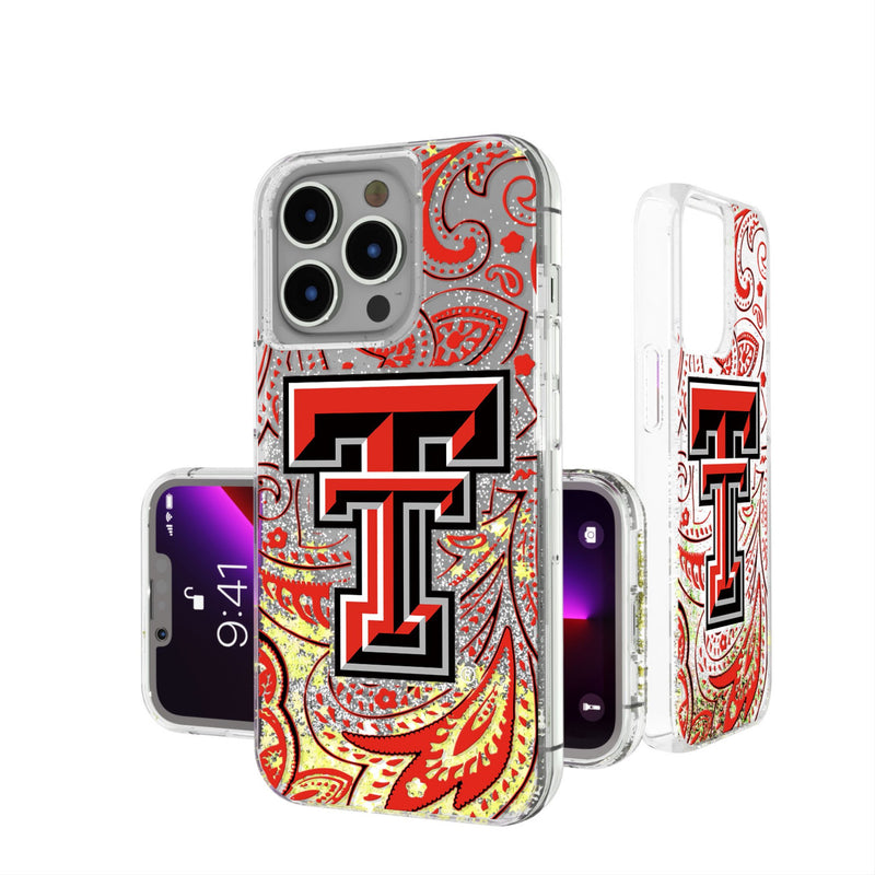 Texas Tech Red Raiders Paisley iPhone Glitter Phone Case