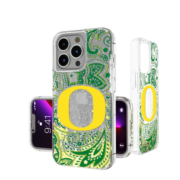 University of Oregon Ducks Paisley iPhone Glitter Phone Case