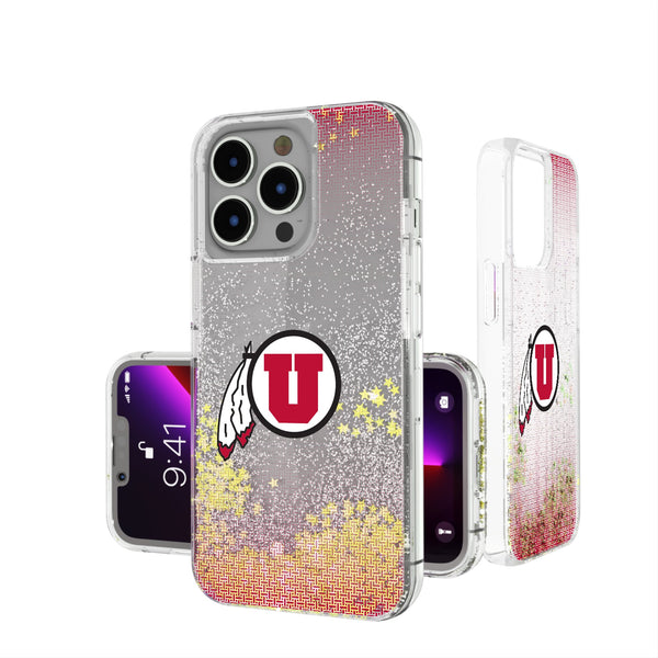 University of Utah Utes Linen iPhone Glitter Phone Case