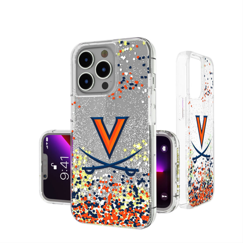 University of Virginia Cavaliers Confetti iPhone Glitter Phone Case