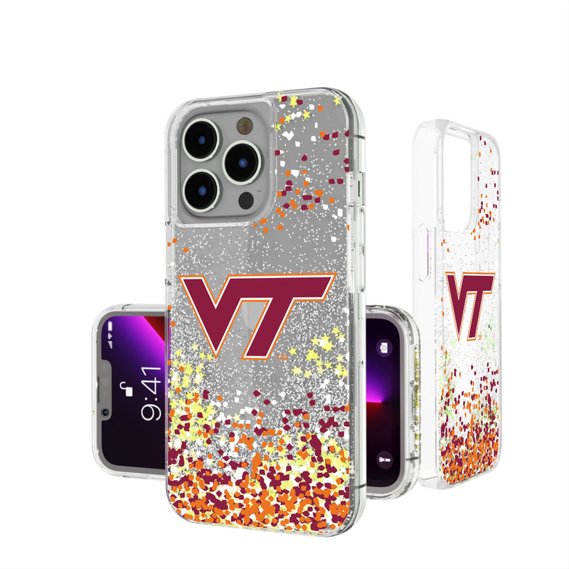 Virginia Tech Hokies Confetti iPhone Glitter Phone Case