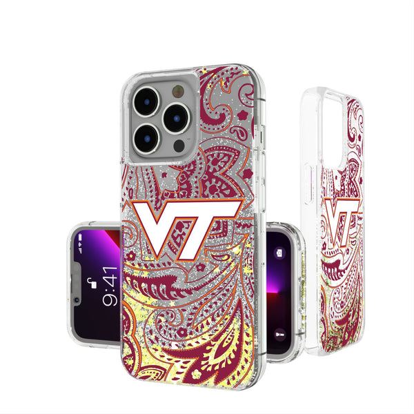 Virginia Tech Hokies Paisley iPhone Glitter Phone Case