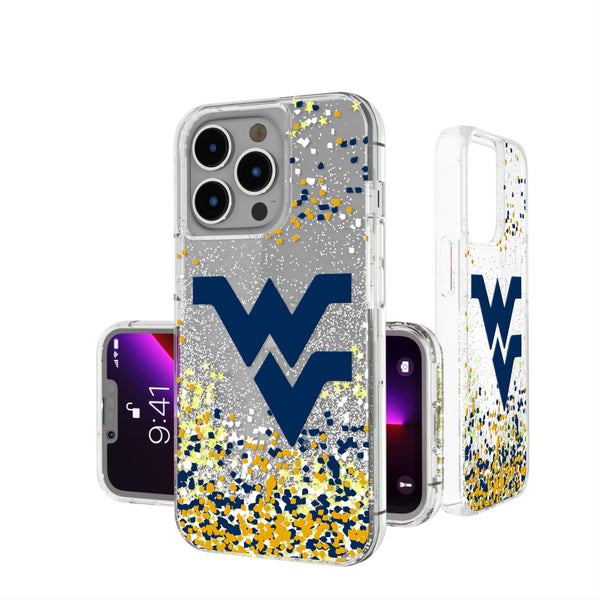 West Virginia University Mountaineers Confetti iPhone Glitter Phone Case