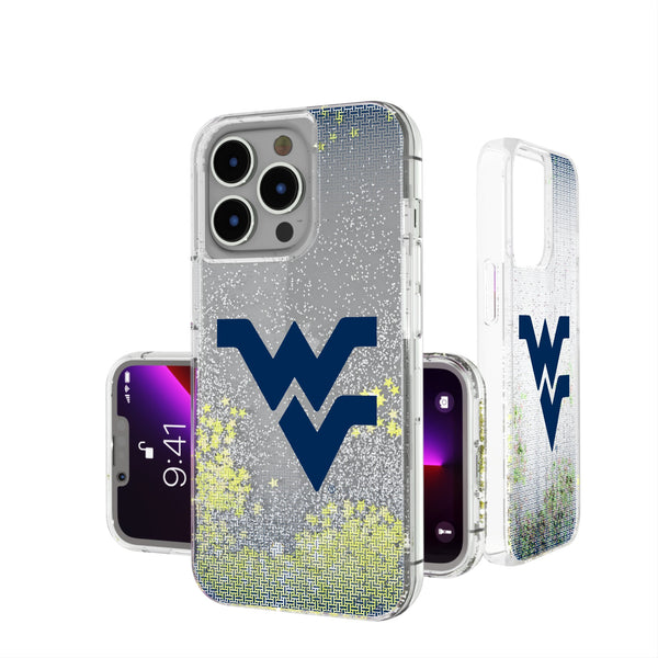 West Virginia University Mountaineers Linen iPhone Glitter Phone Case