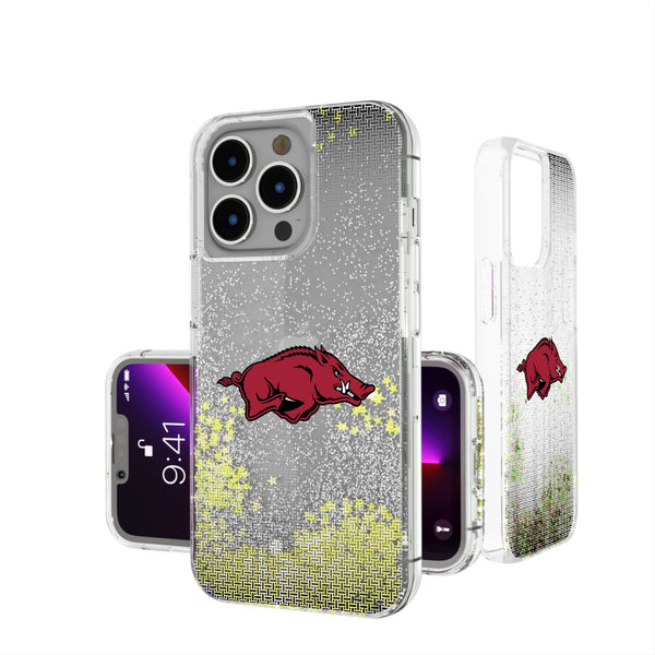 University of Arkansas Fayetteville Razorbacks Linen iPhone Glitter Phone Case