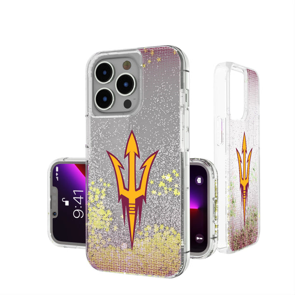 Arizona State University Sun Devils Linen iPhone Glitter Phone Case