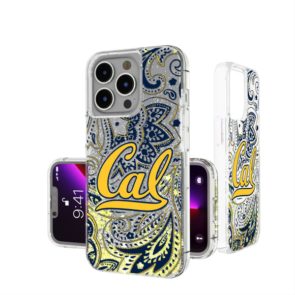 University of California Berkeley Golden Bears Paisley iPhone Glitter Phone Case