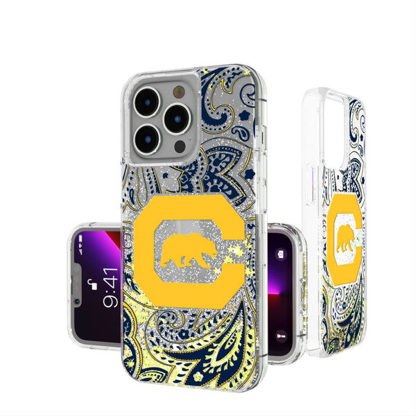 University of California Berkeley Golden Bears Paisley iPhone Glitter Phone Case