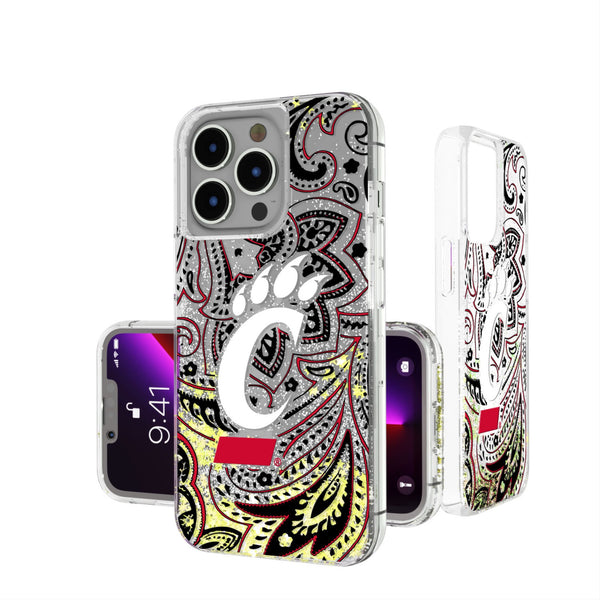 University of Cincinnati Bearcats Paisley iPhone Glitter Phone Case