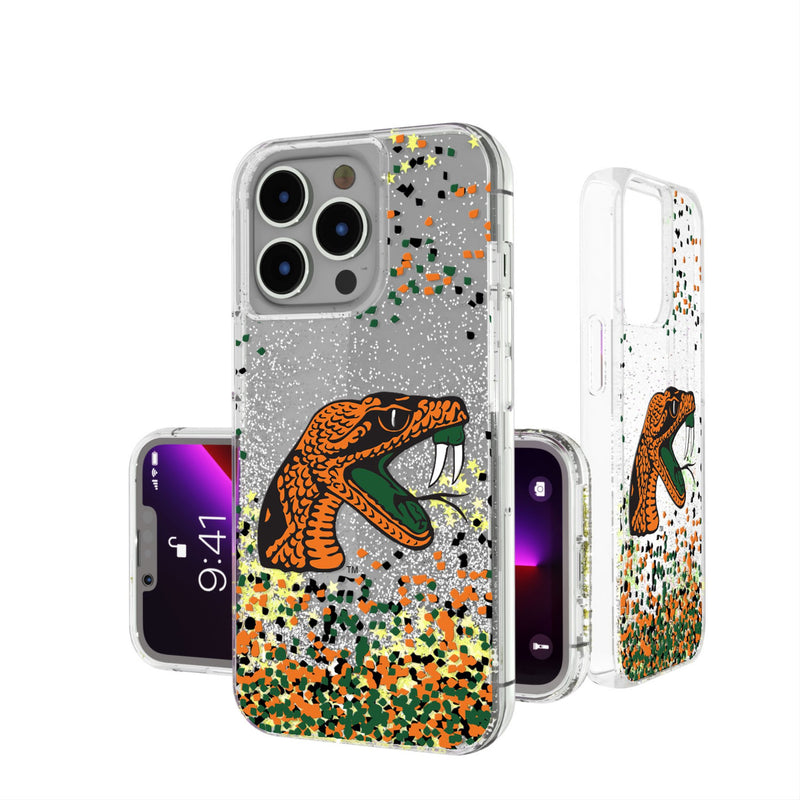 Florida A&M University Rattlers Confetti iPhone Glitter Phone Case