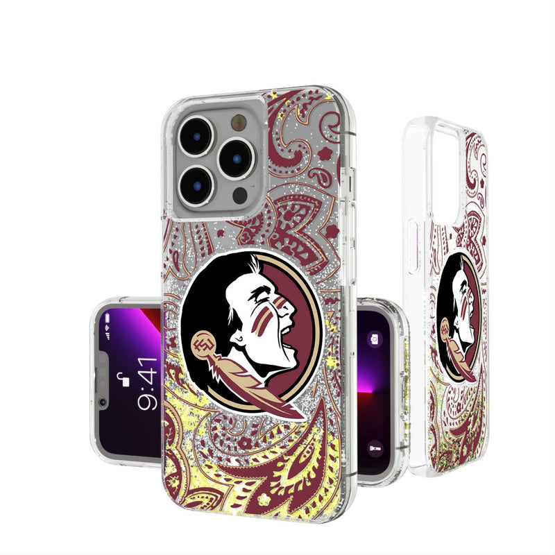 Florida State University Seminoles Paisley iPhone Glitter Phone Case