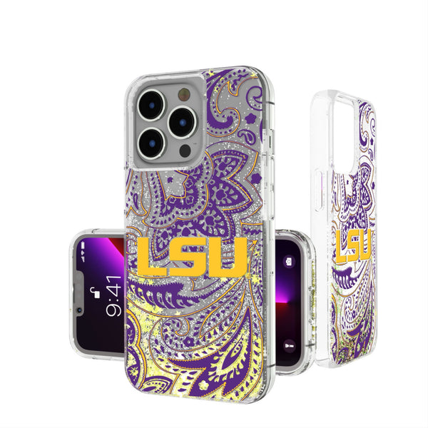 Louisiana State University Tigers Paisley iPhone Glitter Phone Case