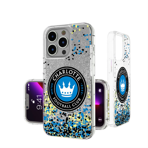 Charlotte FC  Confetti iPhone Glitter Phone Case