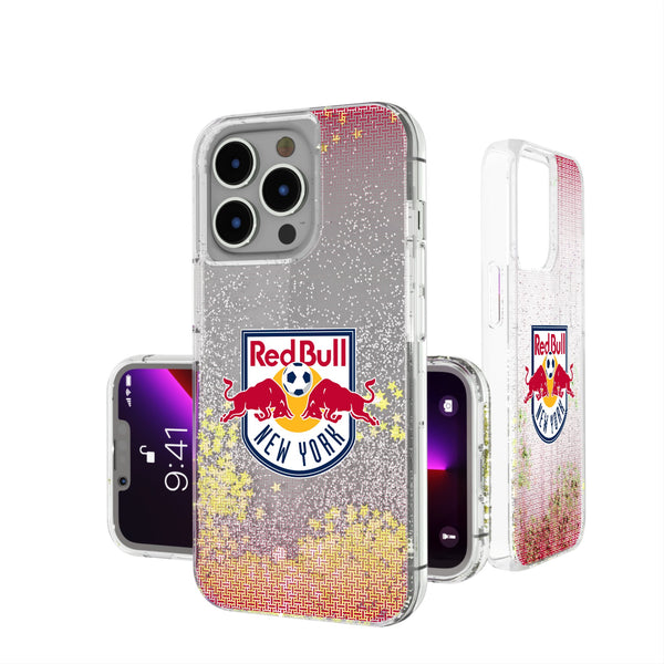 New York Red Bulls  Linen iPhone Glitter Phone Case