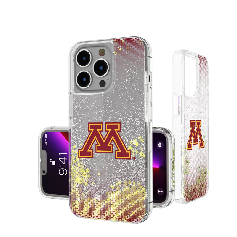 University of Minnesota Golden Gophers Linen iPhone Glitter Phone Case