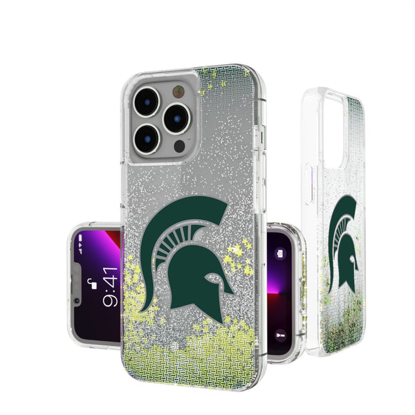 Michigan State University Spartans Linen iPhone Glitter Phone Case