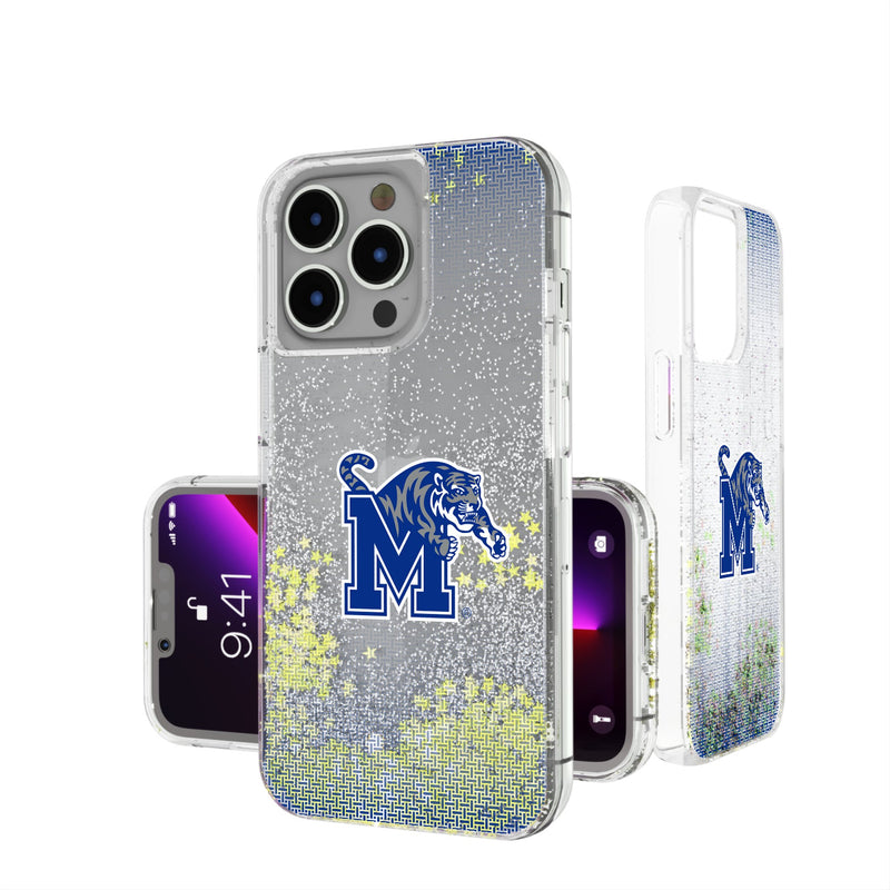 University of Memphis Tigers Linen iPhone Glitter Phone Case