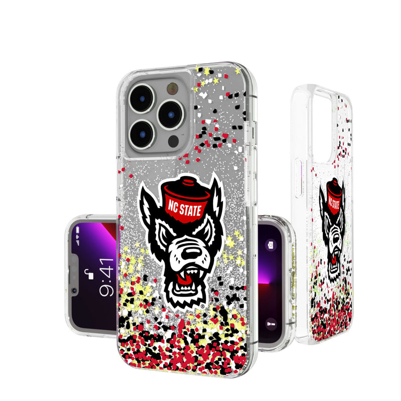 North Carolina State University Wolfpack Confetti iPhone Glitter Phone Case