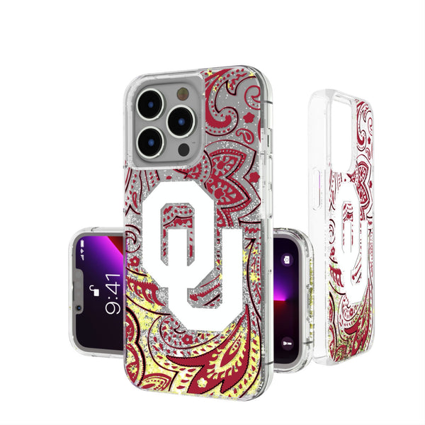 University of Oklahoma Sooners Paisley iPhone Glitter Phone Case