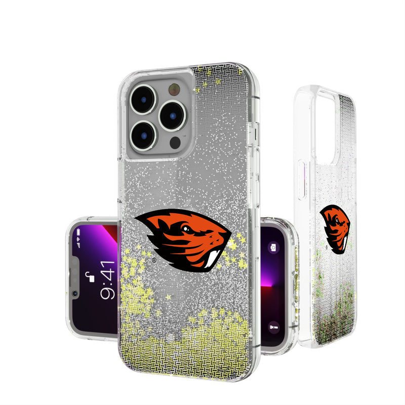 Oregon State University Beavers Linen iPhone Glitter Phone Case