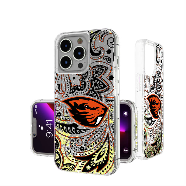 Oregon State University Beavers Paisley iPhone Glitter Phone Case