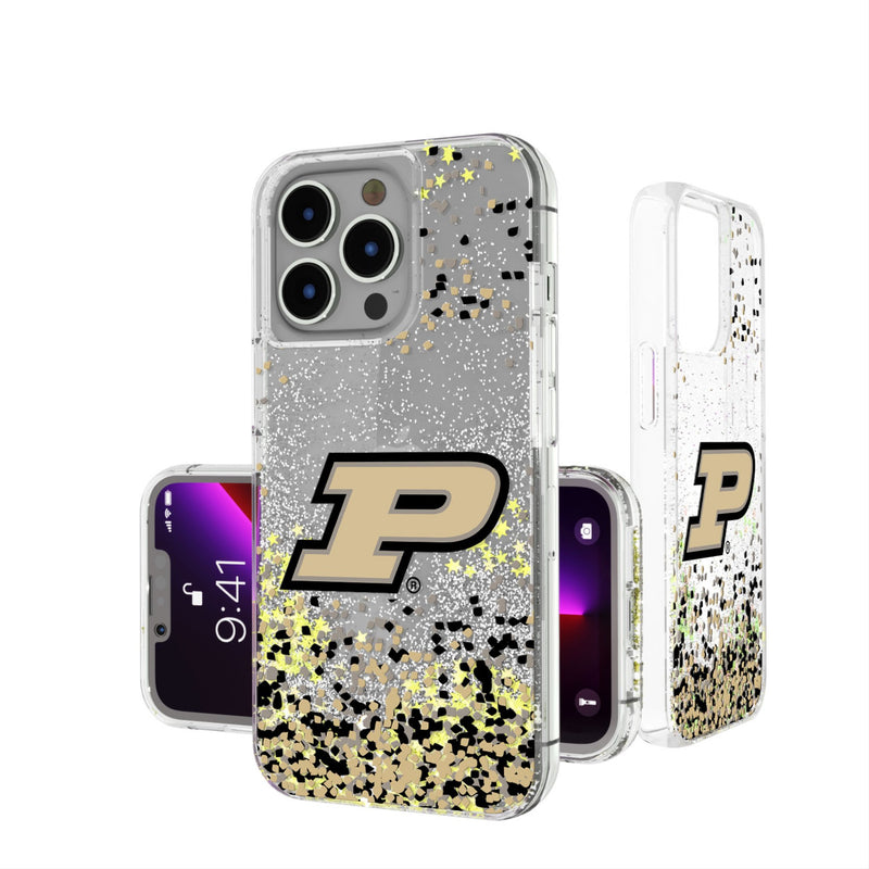 Purdue University Boilermakers Confetti iPhone Glitter Phone Case