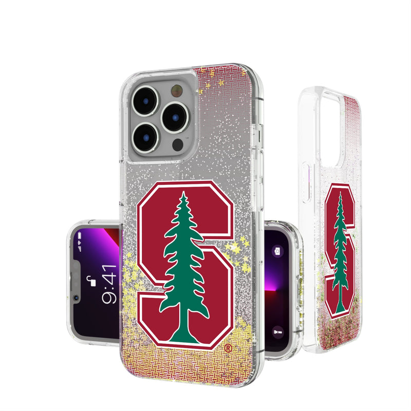 Stanford University Cardinal Linen iPhone Glitter Phone Case