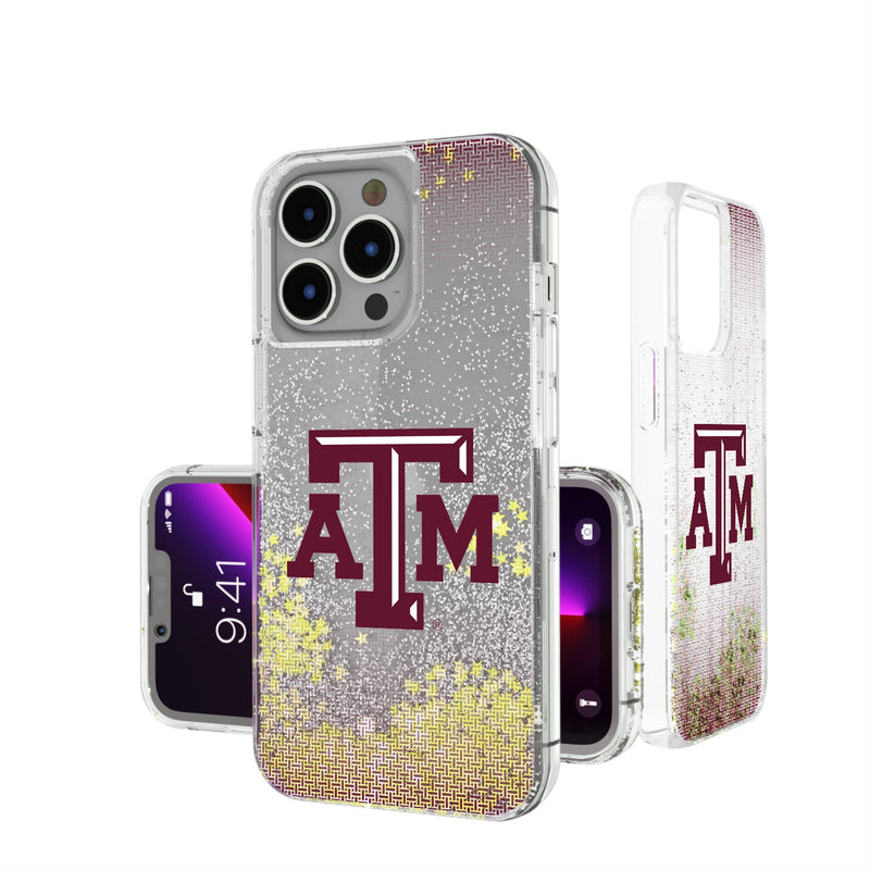 Texas A&M University Aggies Linen iPhone Glitter Phone Case