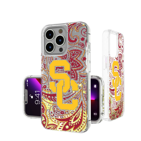 University of Southern California Trojans Paisley iPhone Glitter Phone Case